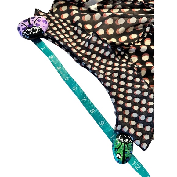 Lauren Conrad Rockabilly Top Peplum Pinup Silhouette Ruffle Polka Dot Medium - Picture 12 of 16